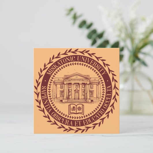 Miskatonic University Seal Kaart (Staand voorkant)