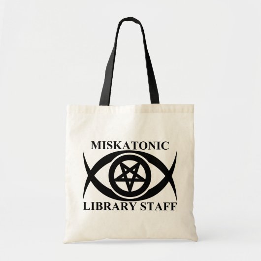 MISKATONISCH BIBLIOTHEEKPERSONEEL TOTE BAG (Voorkant)