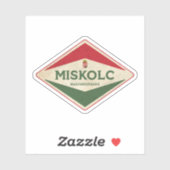 Miskolc Hungary Vintage Sticker (Vel)