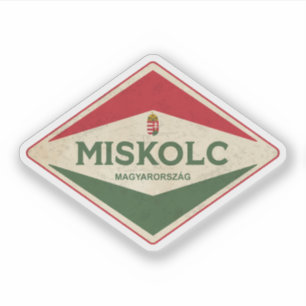 Miskolc Hungary Vintage Sticker