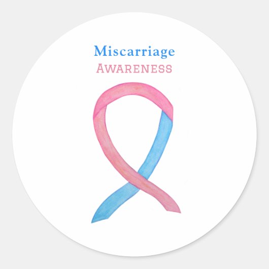 Miskraam Awareness Lint Art Decal Stickers (Voorkant)