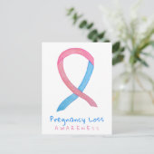 Miskraam Awareness Lint Kunst Postkaart (Staand voorkant)