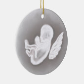 Miskraam Memorial echo sneeuw engel Keramisch Ornament (Rechts)