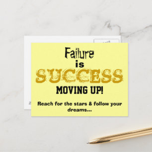 Mislukking is succes opschuiven Motivatie offerte Aankondigingskaart