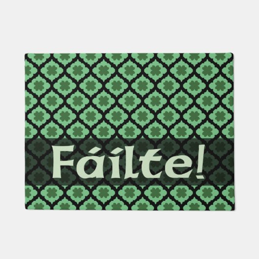 Mislukt! Welkom! Irish Door Mat Green Lucky Clover (Voorkant)