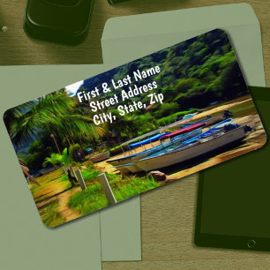 Mismaloya Boats on The River 0350 Address Etiket