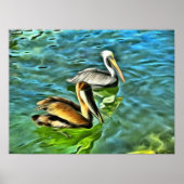 Mismaloya Pelicans 0329 Art Print (Voorkant)