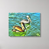 Mismaloya Pelicans 0329 Original Art Canvas Afdruk (Voorkant)