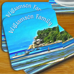 Mismaloya Vissen Boats 0346 Bier Onderzetter