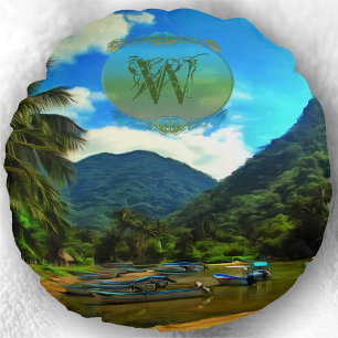 Mismaloya, Vissende Boats 0344 Rond Kussen