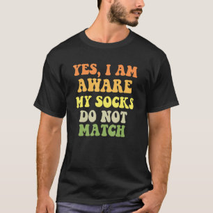 Mismatch Sokken Fun Sock Humor T-shirt