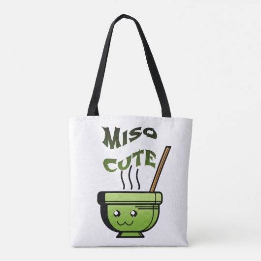 Miso Cute Vegan Humor Draagtas (Achterkant)