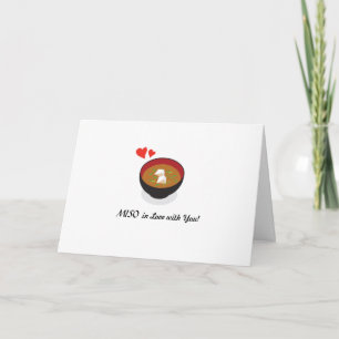MISO en amour avec vous! Carte de vœux pliées