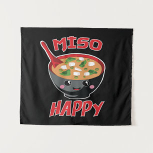 Miso Happy Funny Food Kawaii Wandkleed