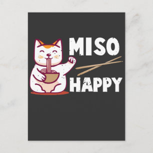 Miso Happy Japans kat Lover Ramen Pun Briefkaart