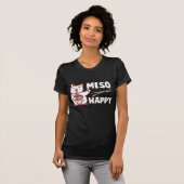 Miso Happy Japans kat Lover Ramen Pun T-shirt (Voorkant volledig)