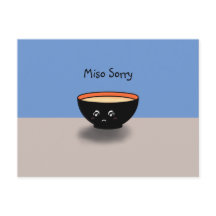 "Miso Sorry" Apologie Kaart (blauw/beige)