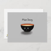"Miso Sorry" Kaart verontschuldiging (Voorkant / Achterkant)