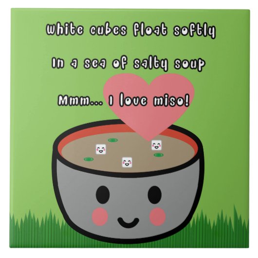 Miso Soup Haiku Tegeltje (Voorkant)