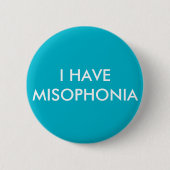 Misofonie Button 1 - Blauwgroen (Voorkant)