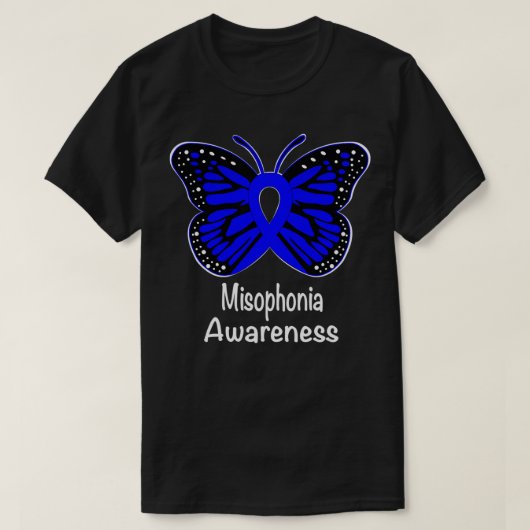 Misophonia Awareness Warrior Support Survivor Blue T-shirt (Design voorkant)