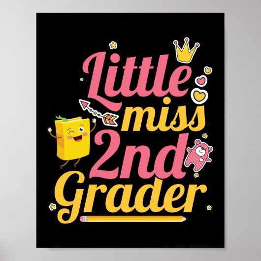Miss 2e graad Hallo Tweede graad Poster (Voorkant)