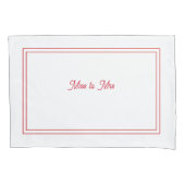 Miss aan Mrs. pillowcase Kussensloop (Voorkant)