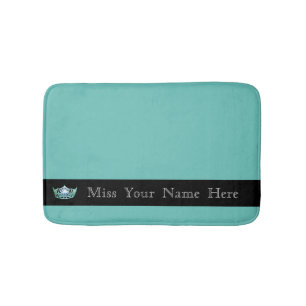Miss America Aqua Crown Bath Mat