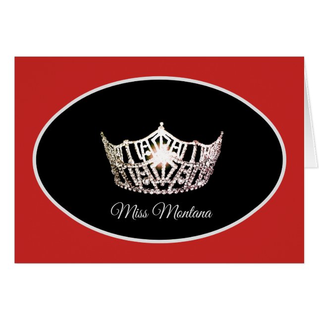 Miss America Argent Couronne Carte rouge (Devant Horizontal)