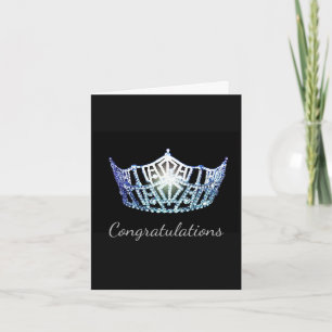 Miss America Bby Blue Crown Wenskaart-Congrats Kaart