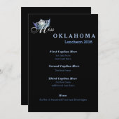 Miss America Black Shimmer Luncheon Programma Kaar (Voorkant / Achterkant)