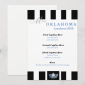 Miss America Black Stripe Luncheon Programma Kaart (Voorkant / Achterkant)