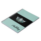 Miss America Blauwgroen Crown Custom Aqua Notitieb Notitieboek (Linkerzijde)