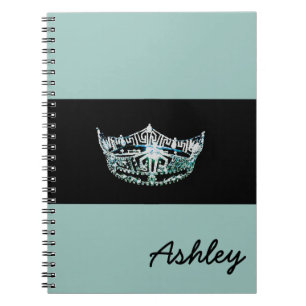 Miss America Blauwgroen Crown Custom Aqua Notitieb Notitieboek