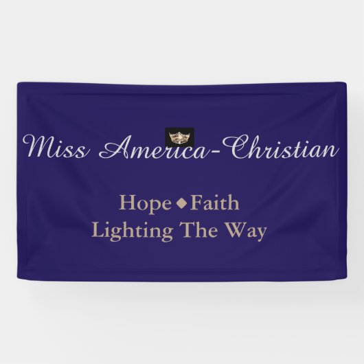 Miss America-Christian type Bannière personnalisée (Horizontal)