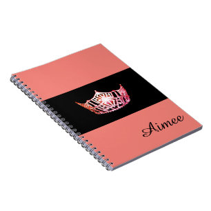 Miss America Coral Pink Crown Notitieboek