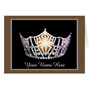 Miss America Crown Carte de remerciements en BRWN/
