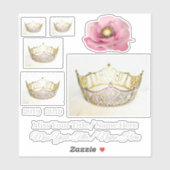 Miss America Crown Custom Stickers (Vel)