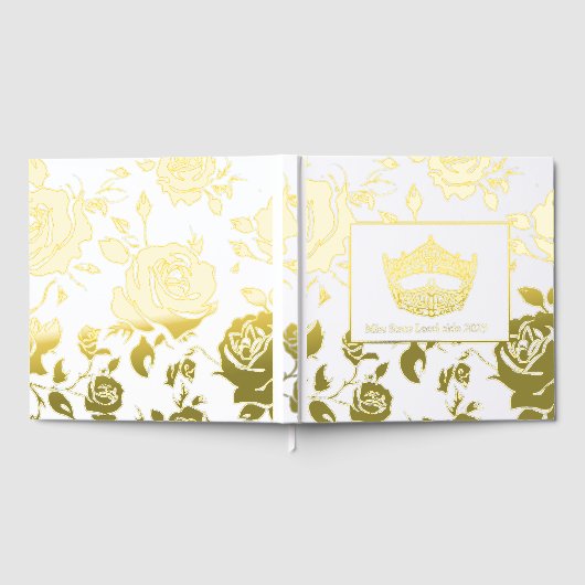 Miss America Crown Roses Gold Foil Scrapbook (Complet)
