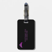 Miss America Fuchsia Tiara Bagagelabel (Achterkant verticaal)