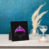 Miss America Fuchsia Tiara Titleholder Plaque (Insitu)