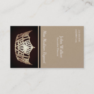 Miss America Gold Crown Visitekaartjes