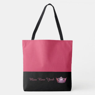 Miss America Hot Pink Crown Canvas tas - Geranium