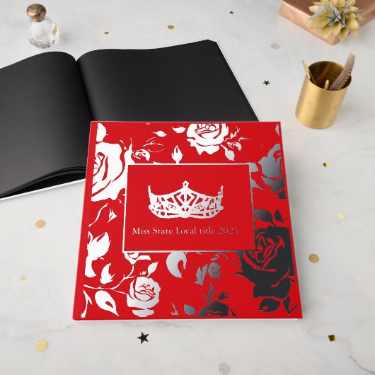 Miss America like Crown Foil Roses Scrapbook Fo (Recto ouvert)