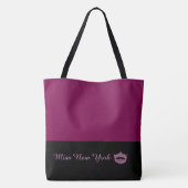 Miss America Like Crown Large Wine Tote Bag (Dos)