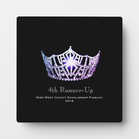 Miss America Lilac Crown Runner up Plaque (Devant)