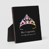 Miss America Multi Rose Tiara Crown Awards Plaque (Recto)