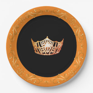 Miss America Oranje 9-inch Bord papier