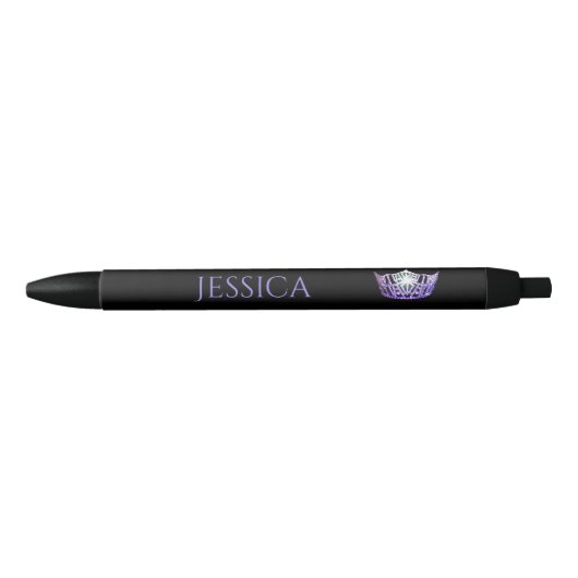 Miss America Paarse Crown Custom Ink Pen (Voorkant)