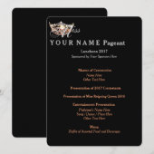 Miss America Peach Crown Dubbele kant Luncheon Kaa Menu (Voorkant / Achterkant)